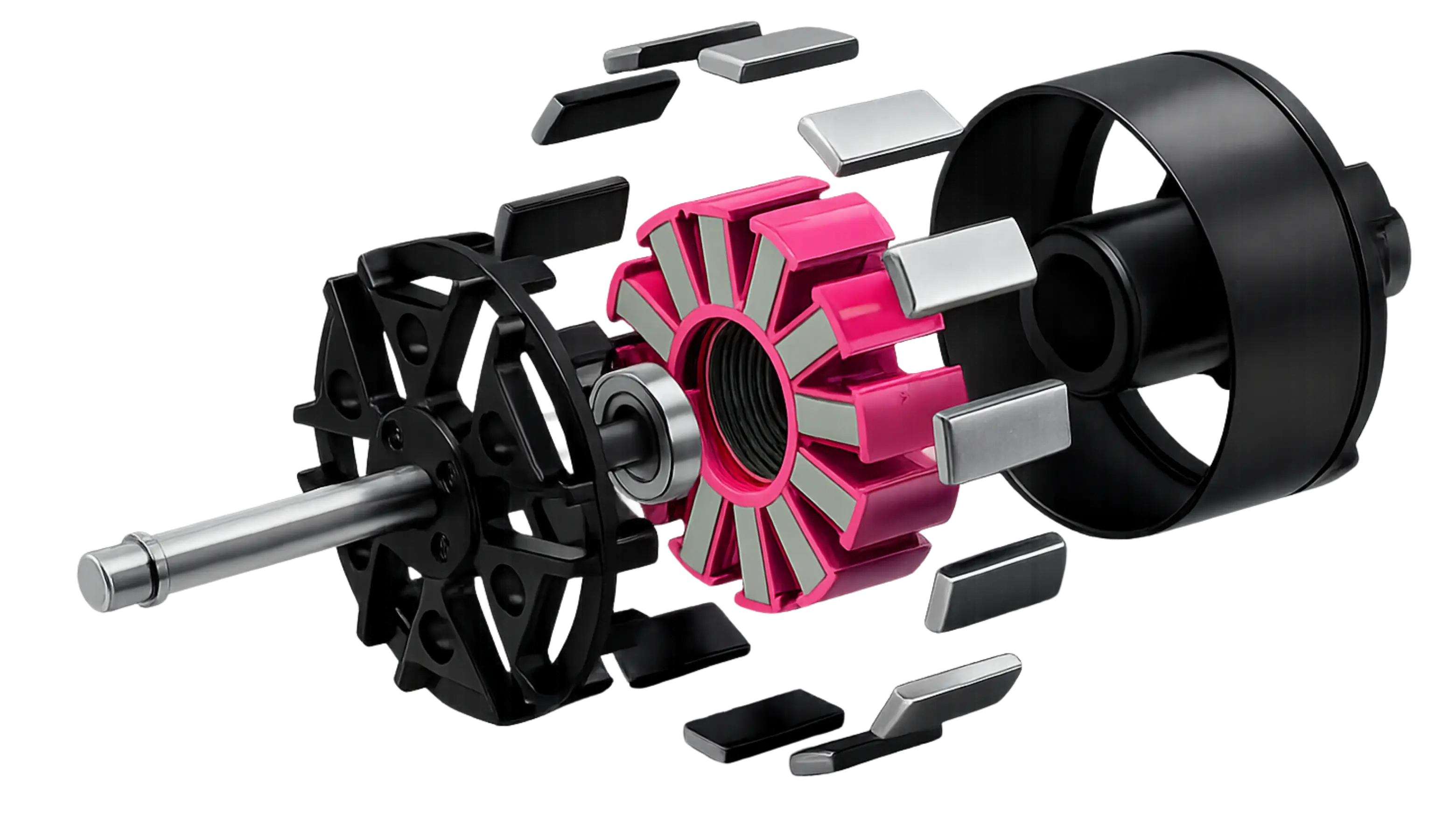 Atlas BLDC motor, exploded view